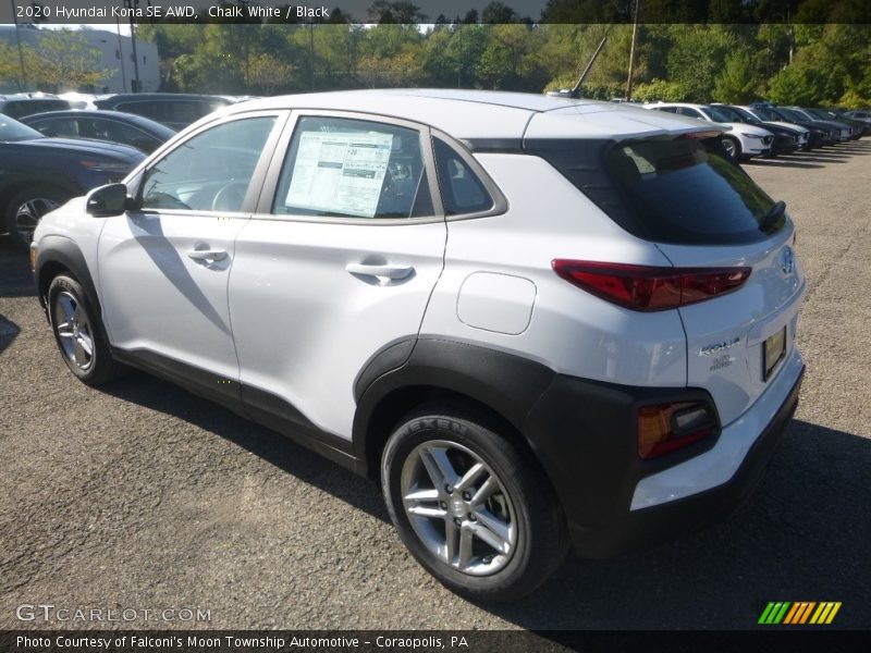 Chalk White / Black 2020 Hyundai Kona SE AWD