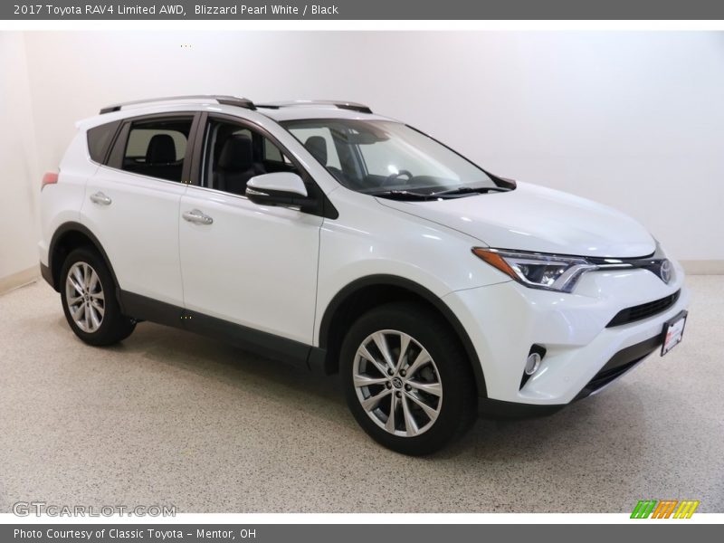 Blizzard Pearl White / Black 2017 Toyota RAV4 Limited AWD