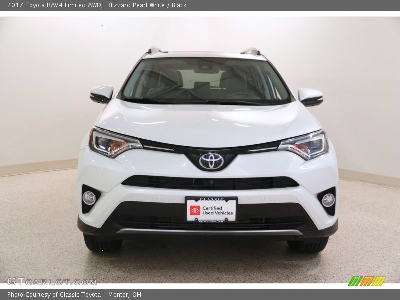 Blizzard Pearl White / Black 2017 Toyota RAV4 Limited AWD