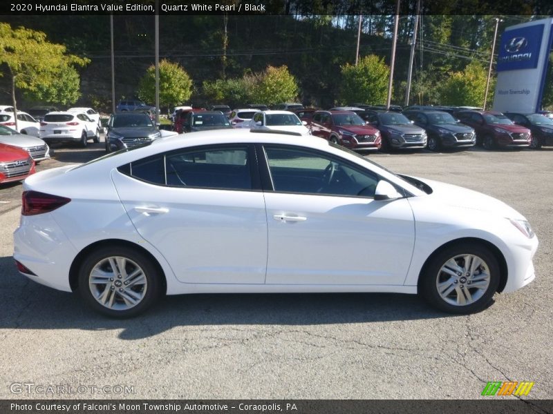 Quartz White Pearl / Black 2020 Hyundai Elantra Value Edition