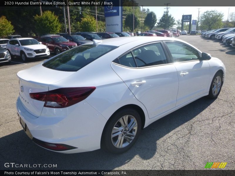 Quartz White Pearl / Black 2020 Hyundai Elantra Value Edition