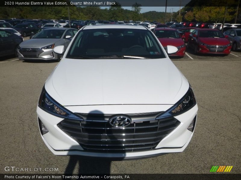 Quartz White Pearl / Black 2020 Hyundai Elantra Value Edition