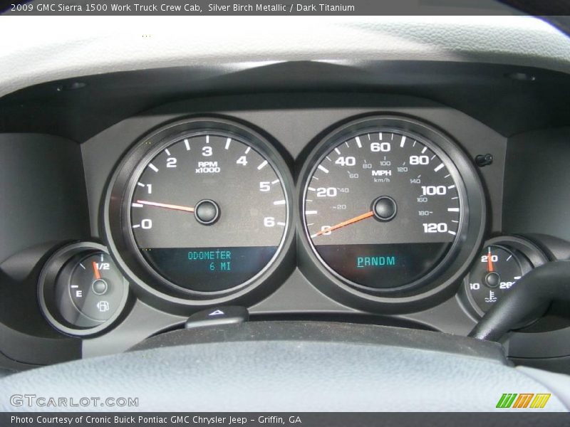 Silver Birch Metallic / Dark Titanium 2009 GMC Sierra 1500 Work Truck Crew Cab