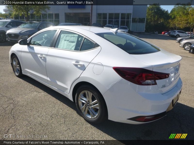 Quartz White Pearl / Black 2020 Hyundai Elantra Value Edition