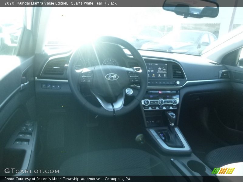 Quartz White Pearl / Black 2020 Hyundai Elantra Value Edition