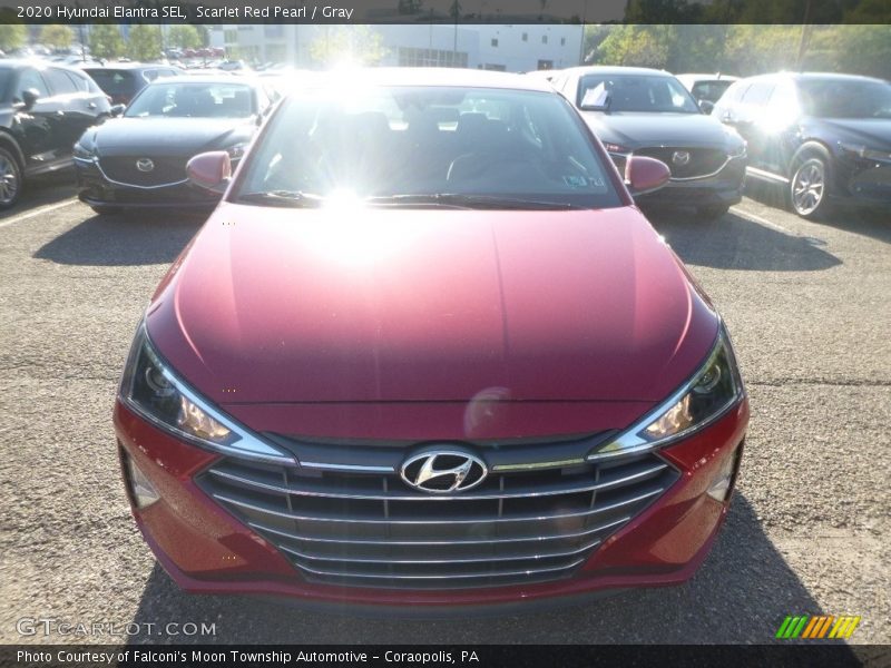 Scarlet Red Pearl / Gray 2020 Hyundai Elantra SEL