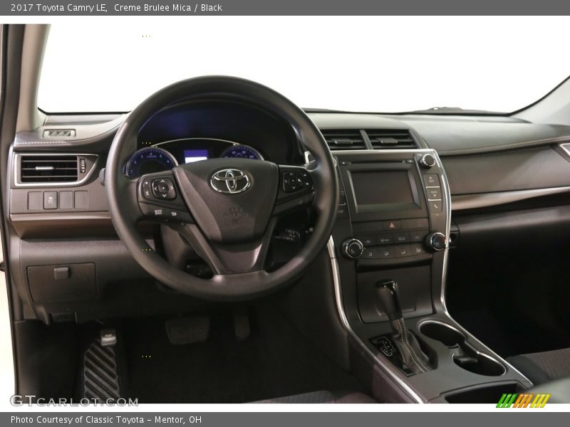 Creme Brulee Mica / Black 2017 Toyota Camry LE