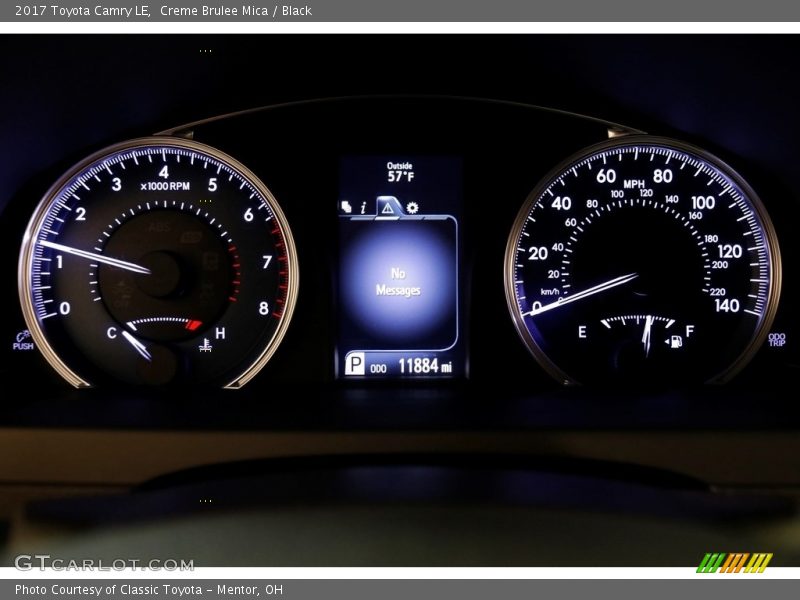 Creme Brulee Mica / Black 2017 Toyota Camry LE