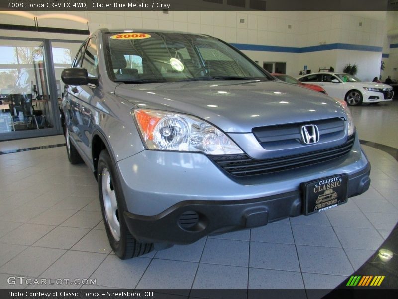 Glacier Blue Metallic / Gray 2008 Honda CR-V LX 4WD