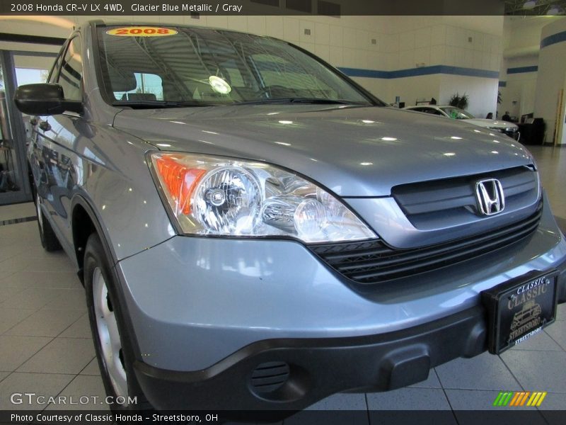 Glacier Blue Metallic / Gray 2008 Honda CR-V LX 4WD