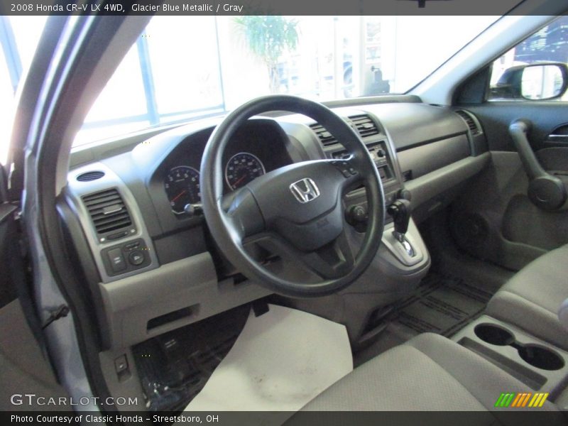 Glacier Blue Metallic / Gray 2008 Honda CR-V LX 4WD