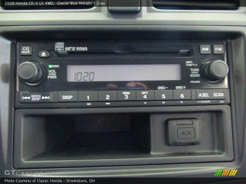 Glacier Blue Metallic / Gray 2008 Honda CR-V LX 4WD