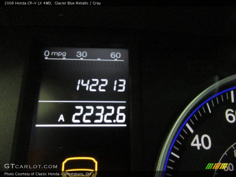 Glacier Blue Metallic / Gray 2008 Honda CR-V LX 4WD