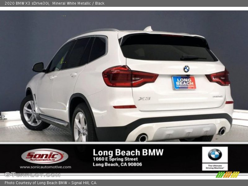 Mineral White Metallic / Black 2020 BMW X3 sDrive30i