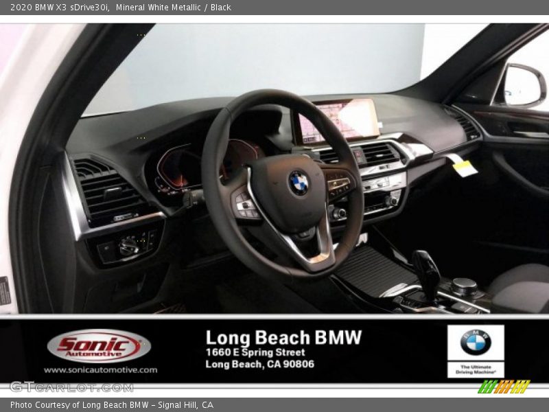 Mineral White Metallic / Black 2020 BMW X3 sDrive30i