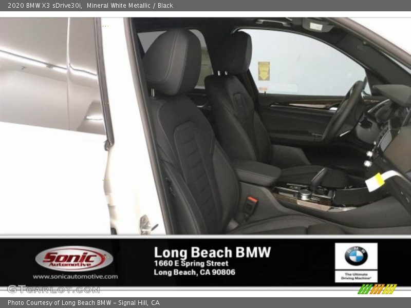 Mineral White Metallic / Black 2020 BMW X3 sDrive30i