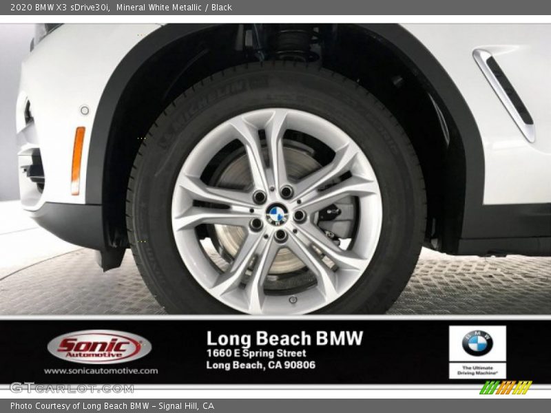 Mineral White Metallic / Black 2020 BMW X3 sDrive30i