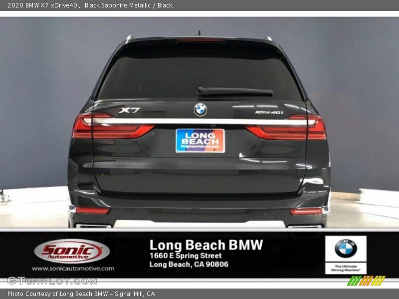 Black Sapphire Metallic / Black 2020 BMW X7 xDrive40i