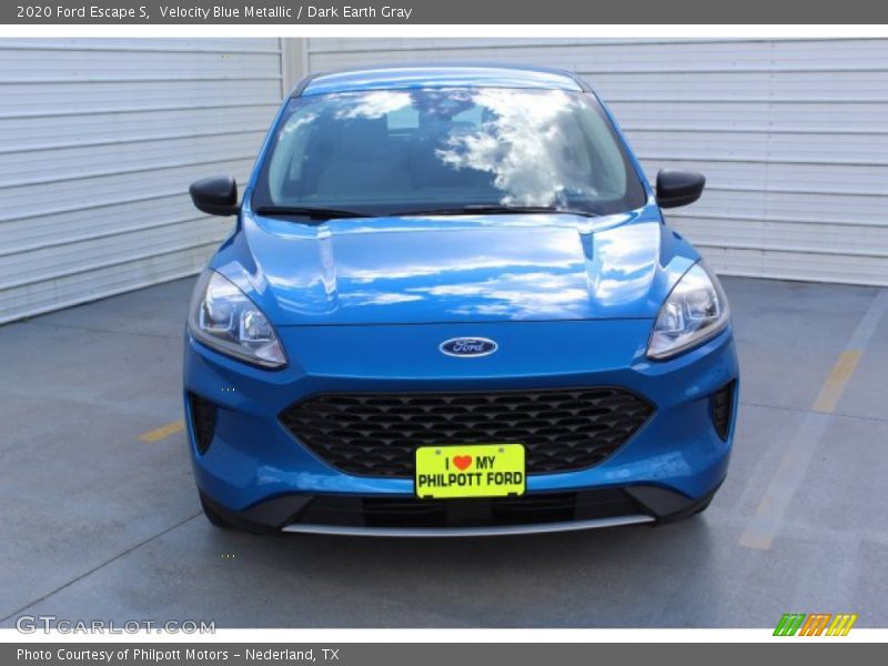 Velocity Blue Metallic / Dark Earth Gray 2020 Ford Escape S