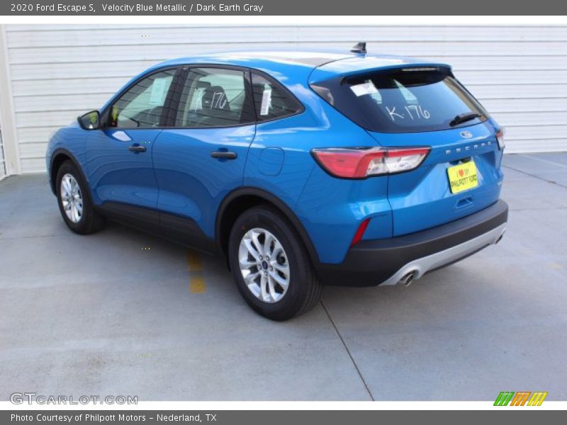 Velocity Blue Metallic / Dark Earth Gray 2020 Ford Escape S