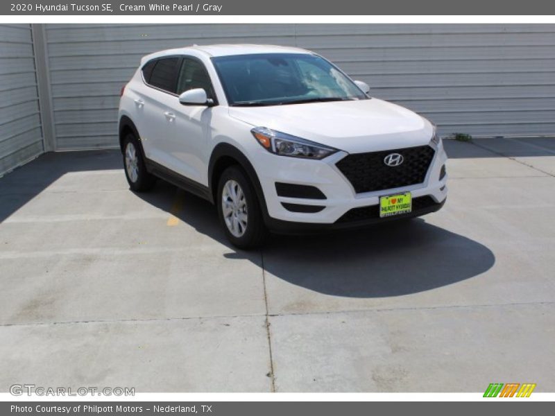 Cream White Pearl / Gray 2020 Hyundai Tucson SE