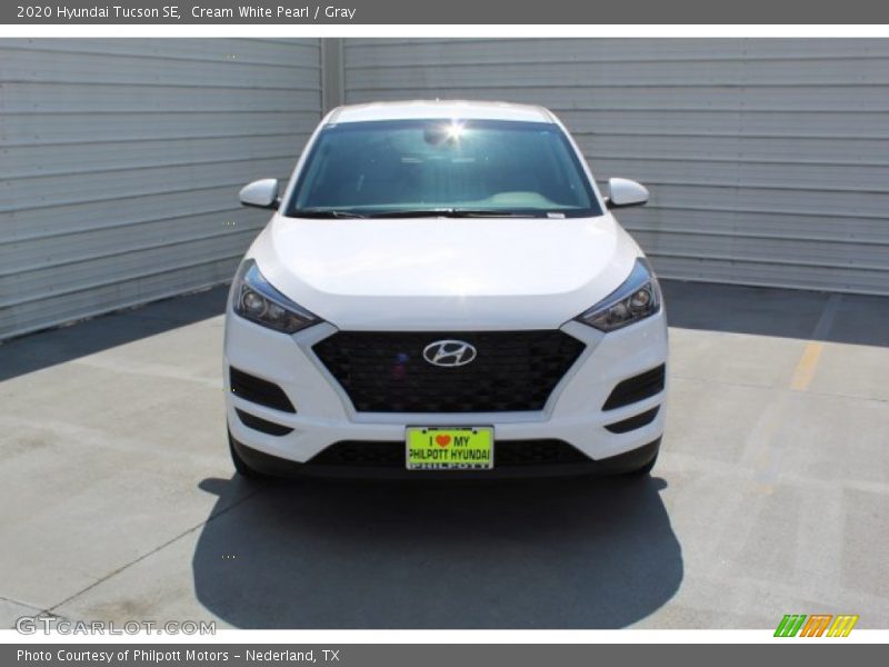 Cream White Pearl / Gray 2020 Hyundai Tucson SE