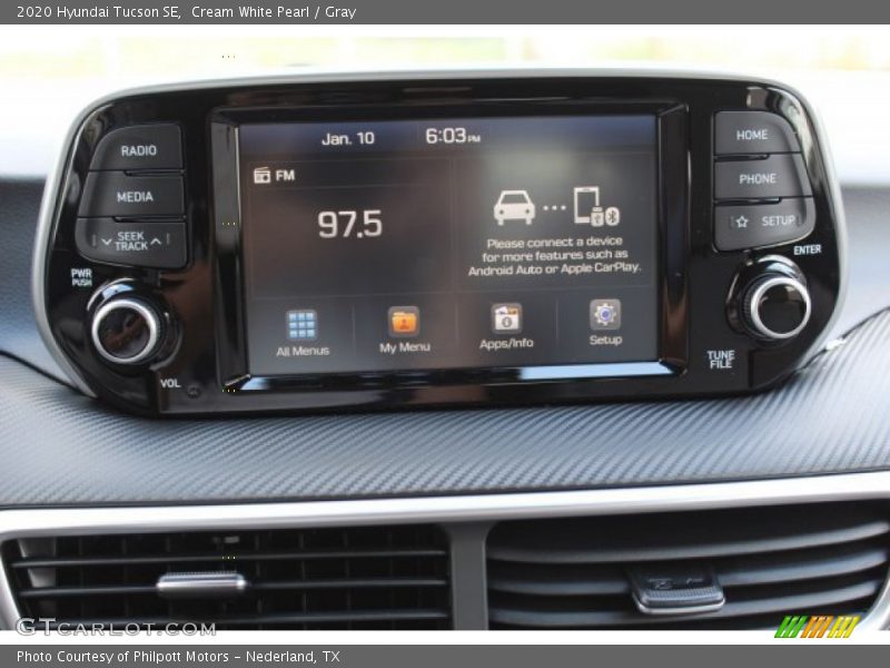 Cream White Pearl / Gray 2020 Hyundai Tucson SE