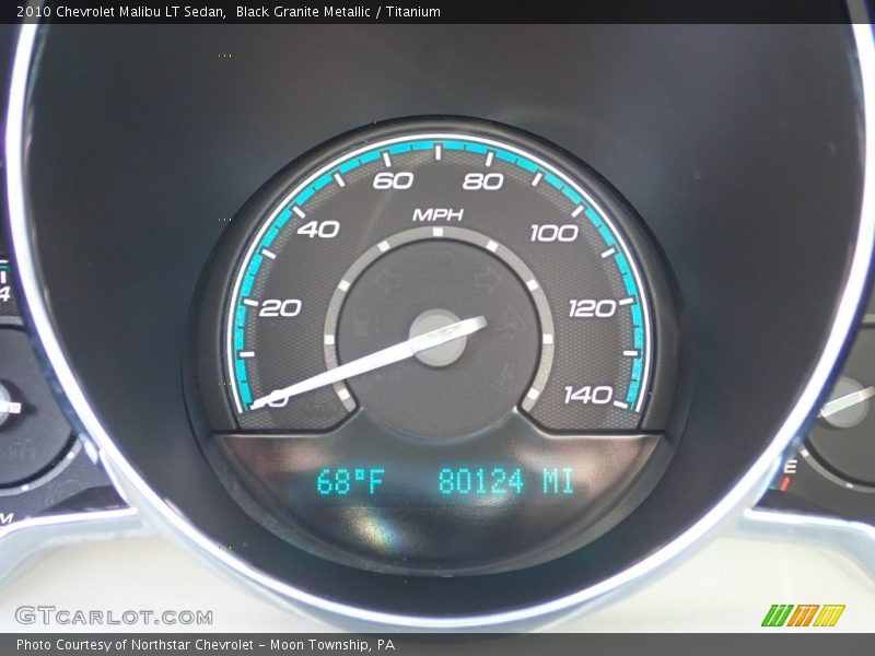 Black Granite Metallic / Titanium 2010 Chevrolet Malibu LT Sedan
