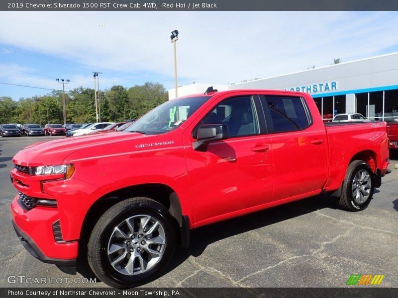 Red Hot / Jet Black 2019 Chevrolet Silverado 1500 RST Crew Cab 4WD