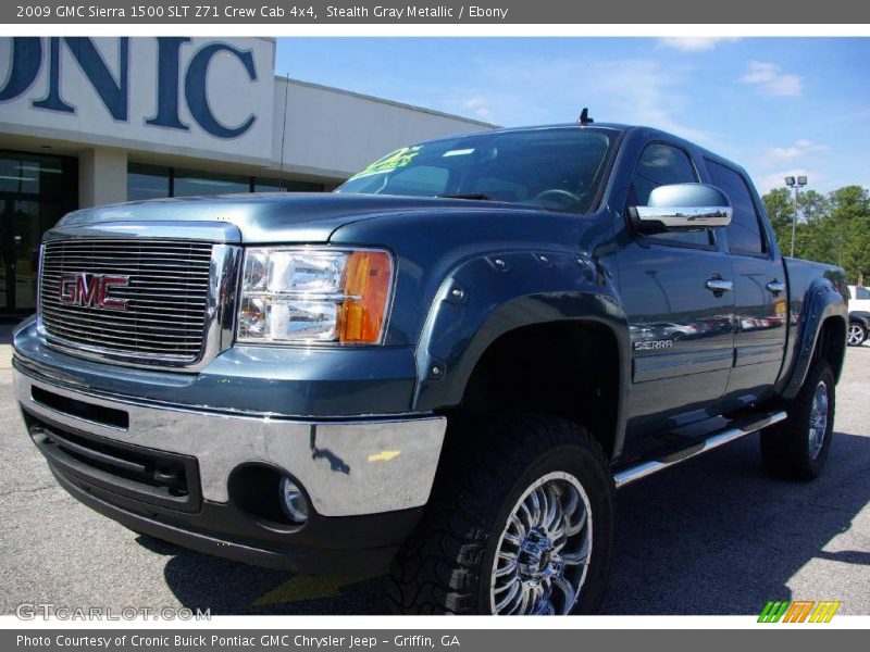Stealth Gray Metallic / Ebony 2009 GMC Sierra 1500 SLT Z71 Crew Cab 4x4