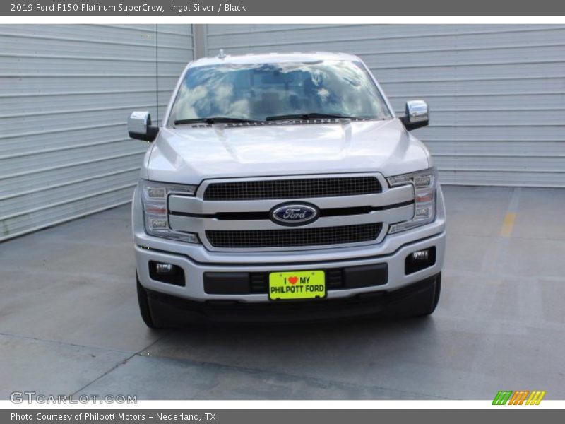 Ingot Silver / Black 2019 Ford F150 Platinum SuperCrew