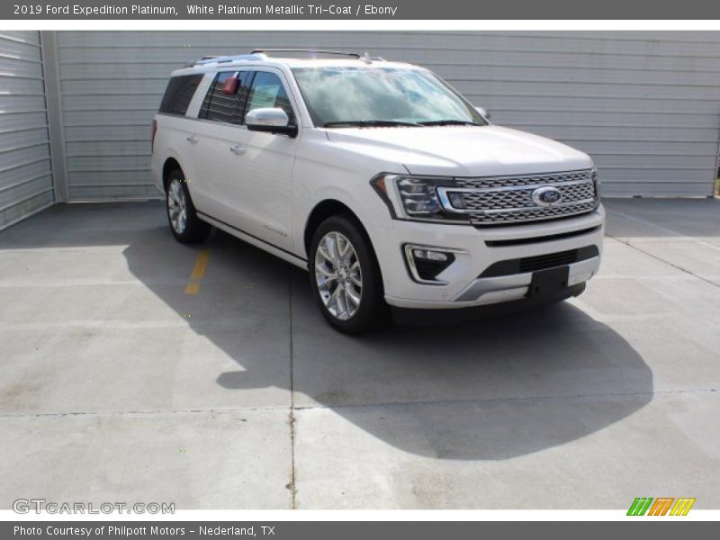 White Platinum Metallic Tri-Coat / Ebony 2019 Ford Expedition Platinum