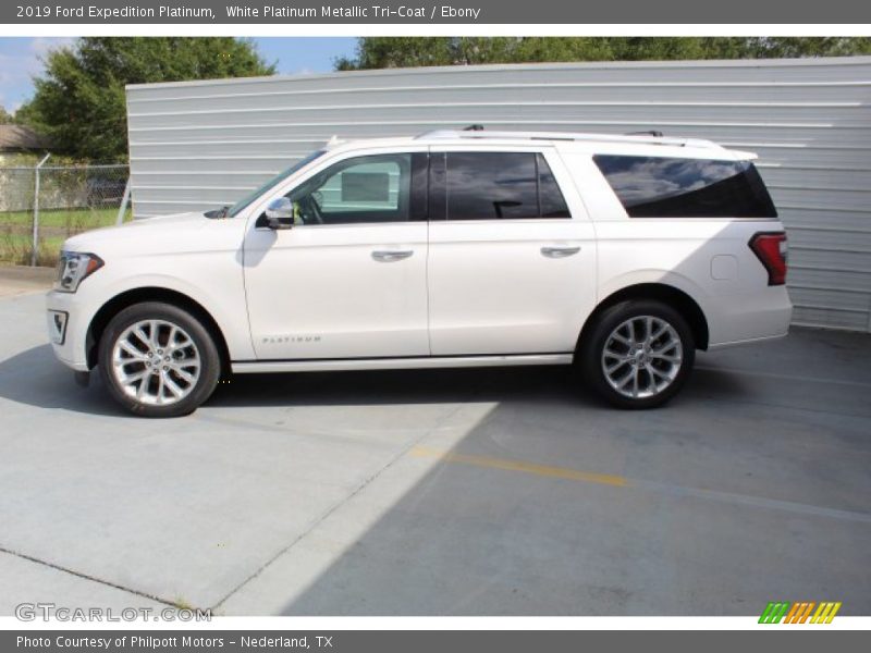 White Platinum Metallic Tri-Coat / Ebony 2019 Ford Expedition Platinum
