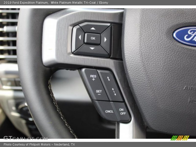 White Platinum Metallic Tri-Coat / Ebony 2019 Ford Expedition Platinum
