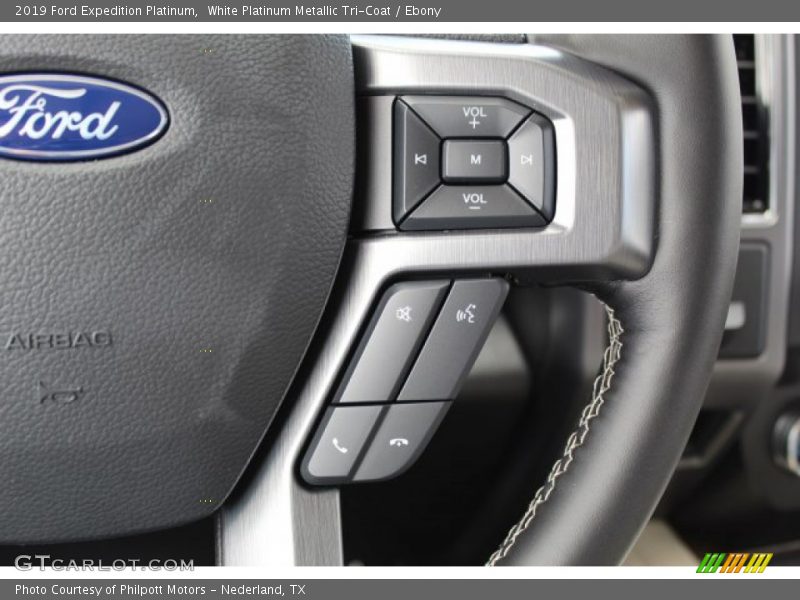 White Platinum Metallic Tri-Coat / Ebony 2019 Ford Expedition Platinum