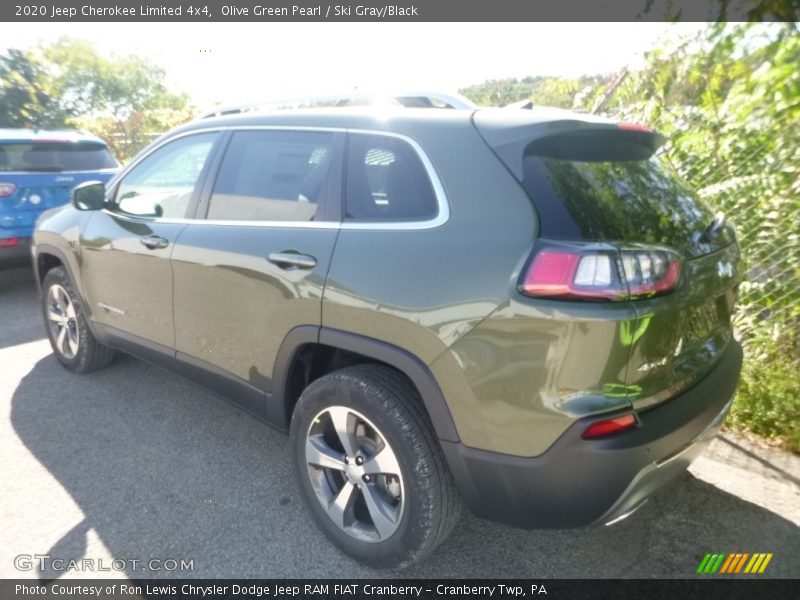 Olive Green Pearl / Ski Gray/Black 2020 Jeep Cherokee Limited 4x4