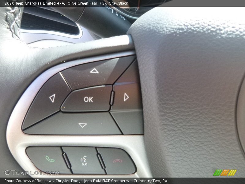 Olive Green Pearl / Ski Gray/Black 2020 Jeep Cherokee Limited 4x4