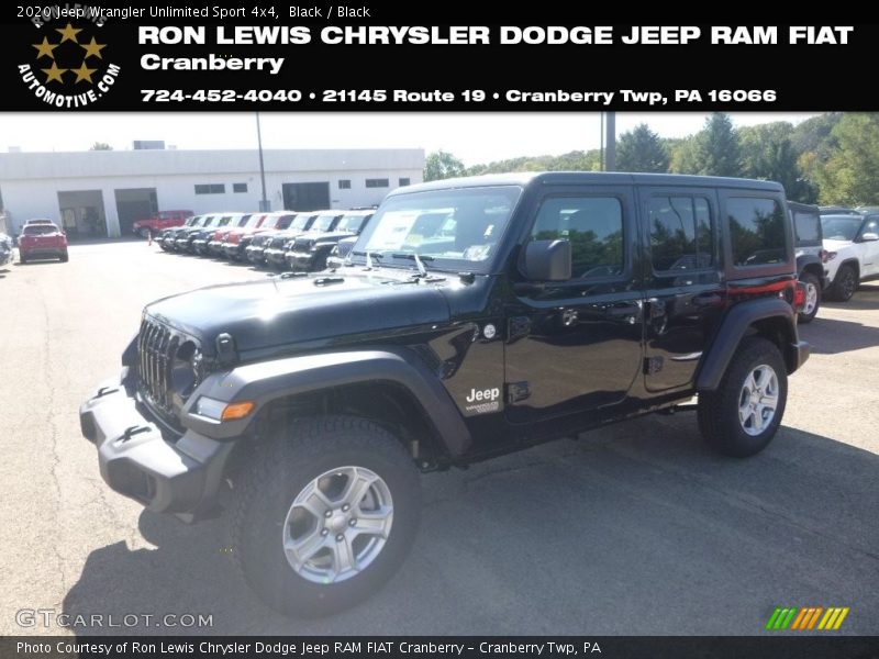 Black / Black 2020 Jeep Wrangler Unlimited Sport 4x4