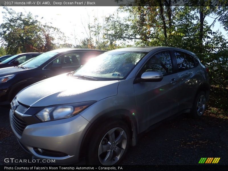 Deep Ocean Pearl / Black 2017 Honda HR-V EX AWD