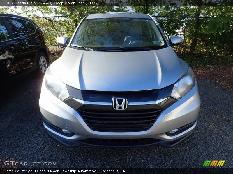 Deep Ocean Pearl / Black 2017 Honda HR-V EX AWD
