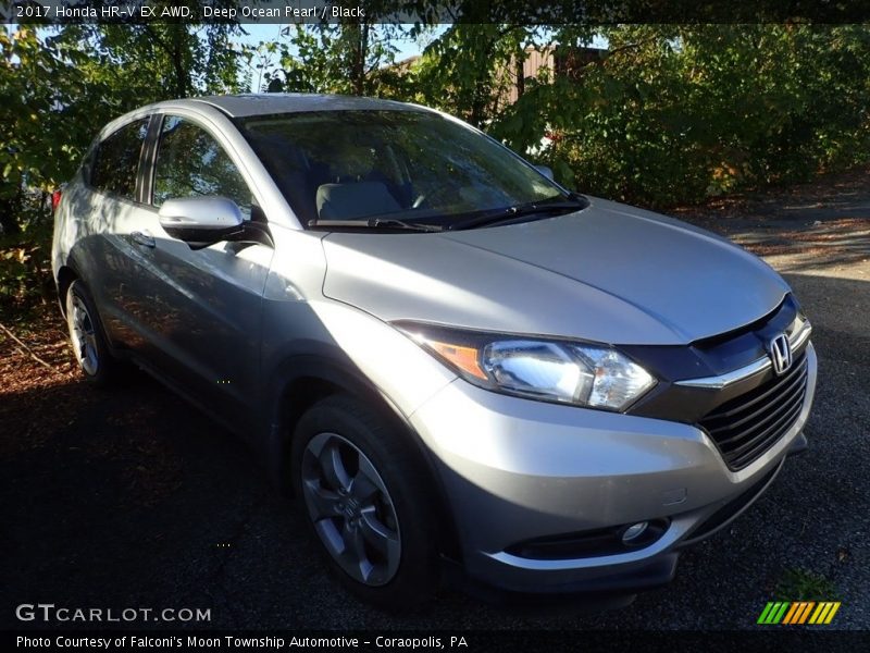 Deep Ocean Pearl / Black 2017 Honda HR-V EX AWD