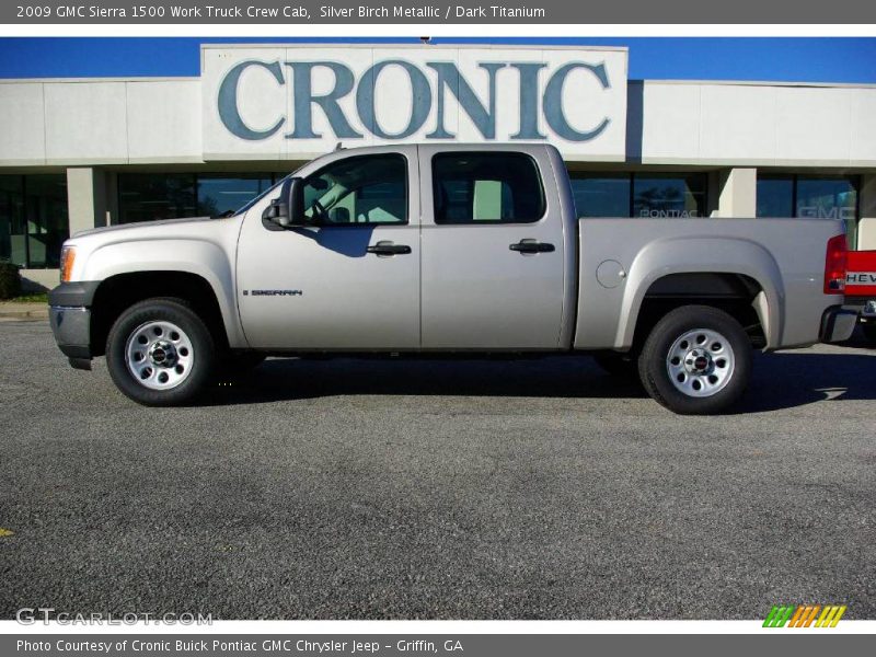 Silver Birch Metallic / Dark Titanium 2009 GMC Sierra 1500 Work Truck Crew Cab
