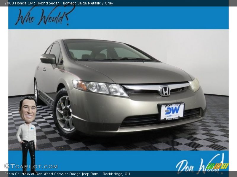 Borrego Beige Metallic / Gray 2008 Honda Civic Hybrid Sedan