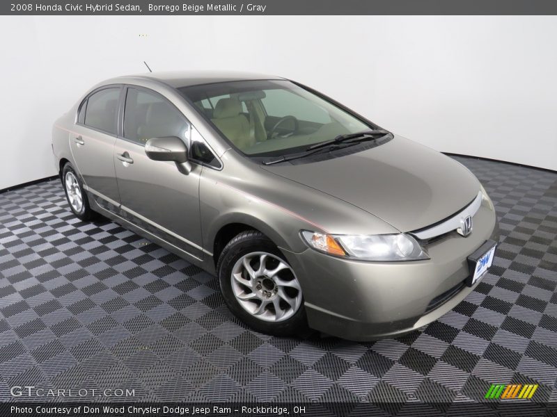 Borrego Beige Metallic / Gray 2008 Honda Civic Hybrid Sedan
