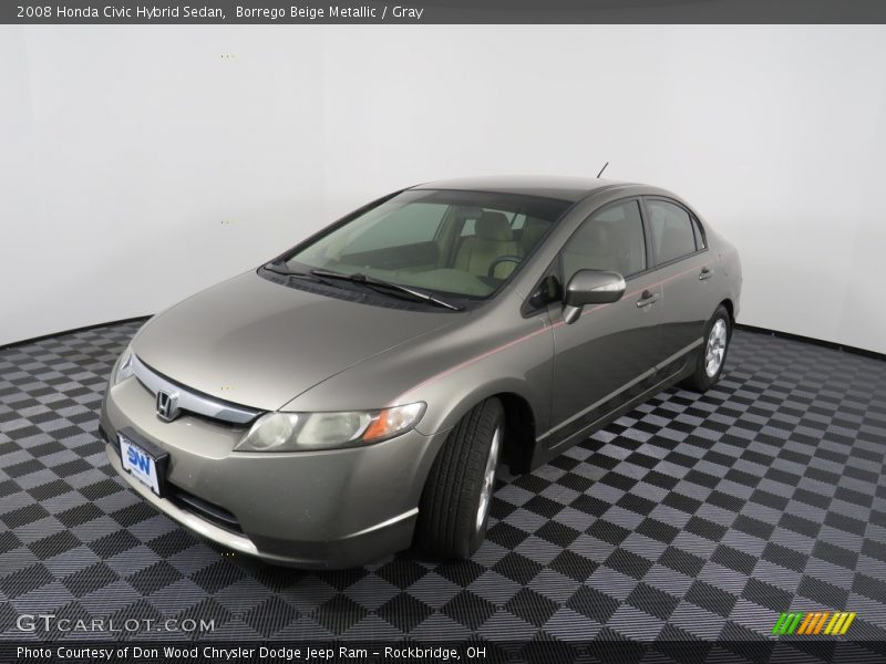 Borrego Beige Metallic / Gray 2008 Honda Civic Hybrid Sedan