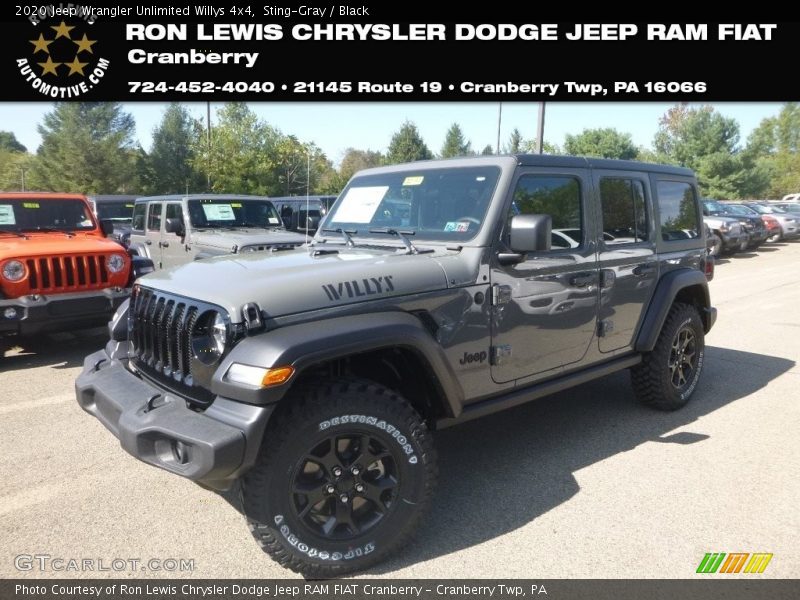 Sting-Gray / Black 2020 Jeep Wrangler Unlimited Willys 4x4