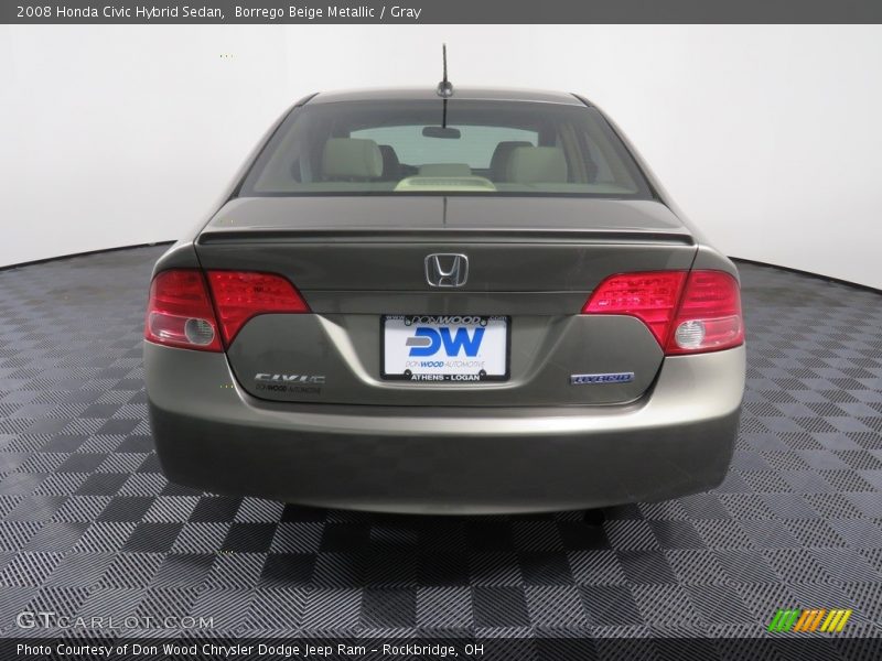 Borrego Beige Metallic / Gray 2008 Honda Civic Hybrid Sedan