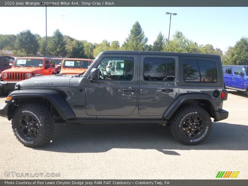 Sting-Gray / Black 2020 Jeep Wrangler Unlimited Willys 4x4