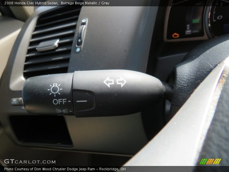 Borrego Beige Metallic / Gray 2008 Honda Civic Hybrid Sedan