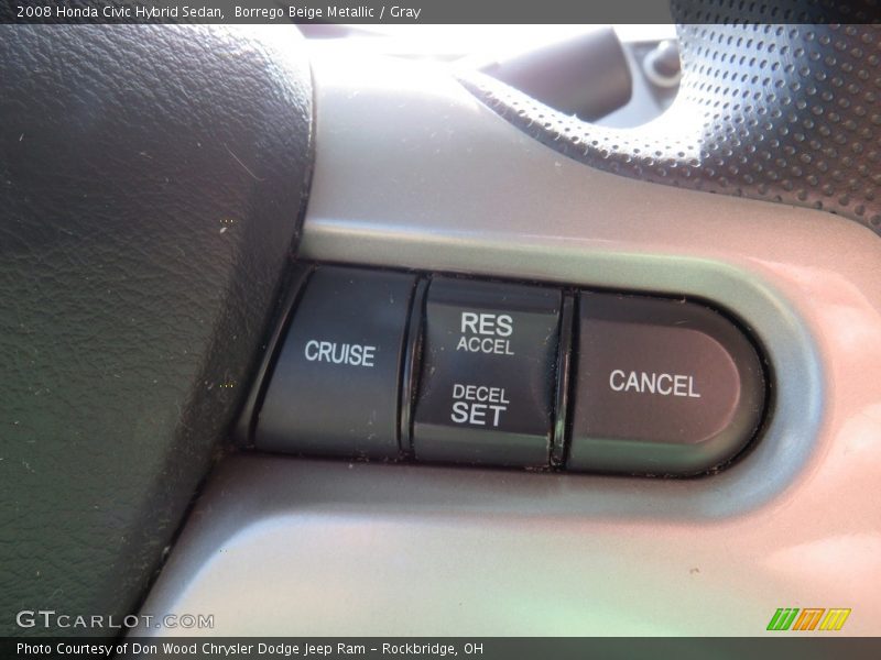 Borrego Beige Metallic / Gray 2008 Honda Civic Hybrid Sedan
